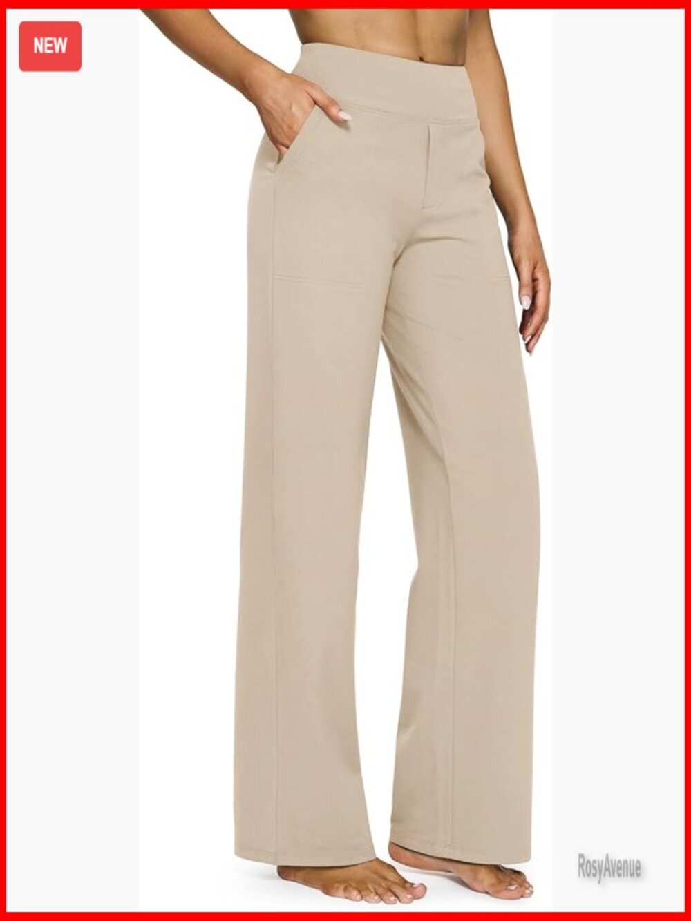 Wide Leg Yoga Pants with Pockets High Waist Stretch Sweatpants